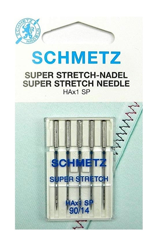 Schmetz HAX1SP-90 -  Super Stretch Needles, 5 Count, Size 90 (UNCARDED)