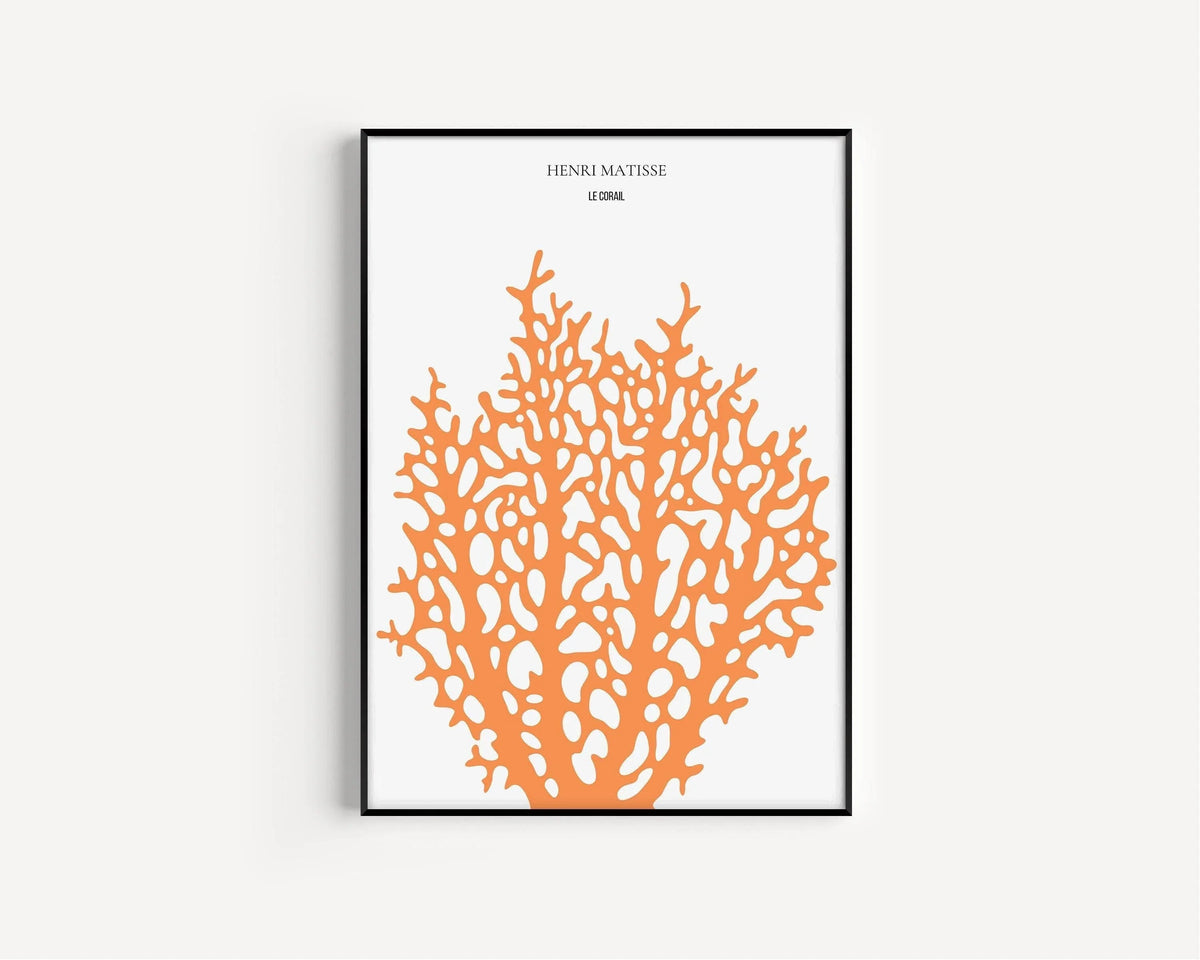 Henri Matisse - Le Corail 'Coral' | Exhibition Poster in Orange (available handframed or unframed)