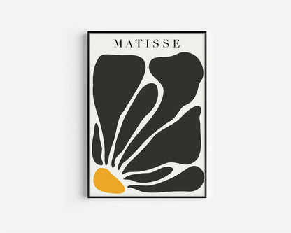 Henri Matisse - Papier Decoupes Black Flower | Famous Painting (available handframed or unframed)