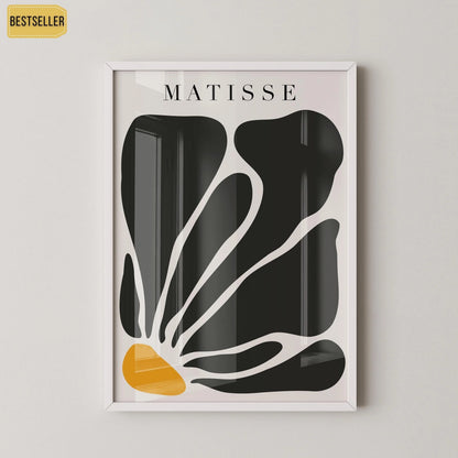 Henri Matisse - Papier Decoupes Black Flower | Famous Painting (available handframed or unframed)