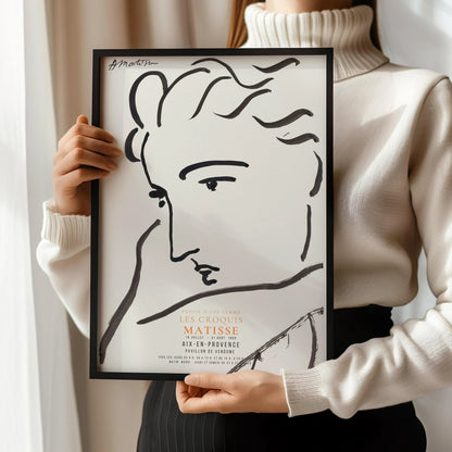 Henri Matisse - Profil de femme | Dessin d'art célèbre (disponible encadré à la main ou non encadré)