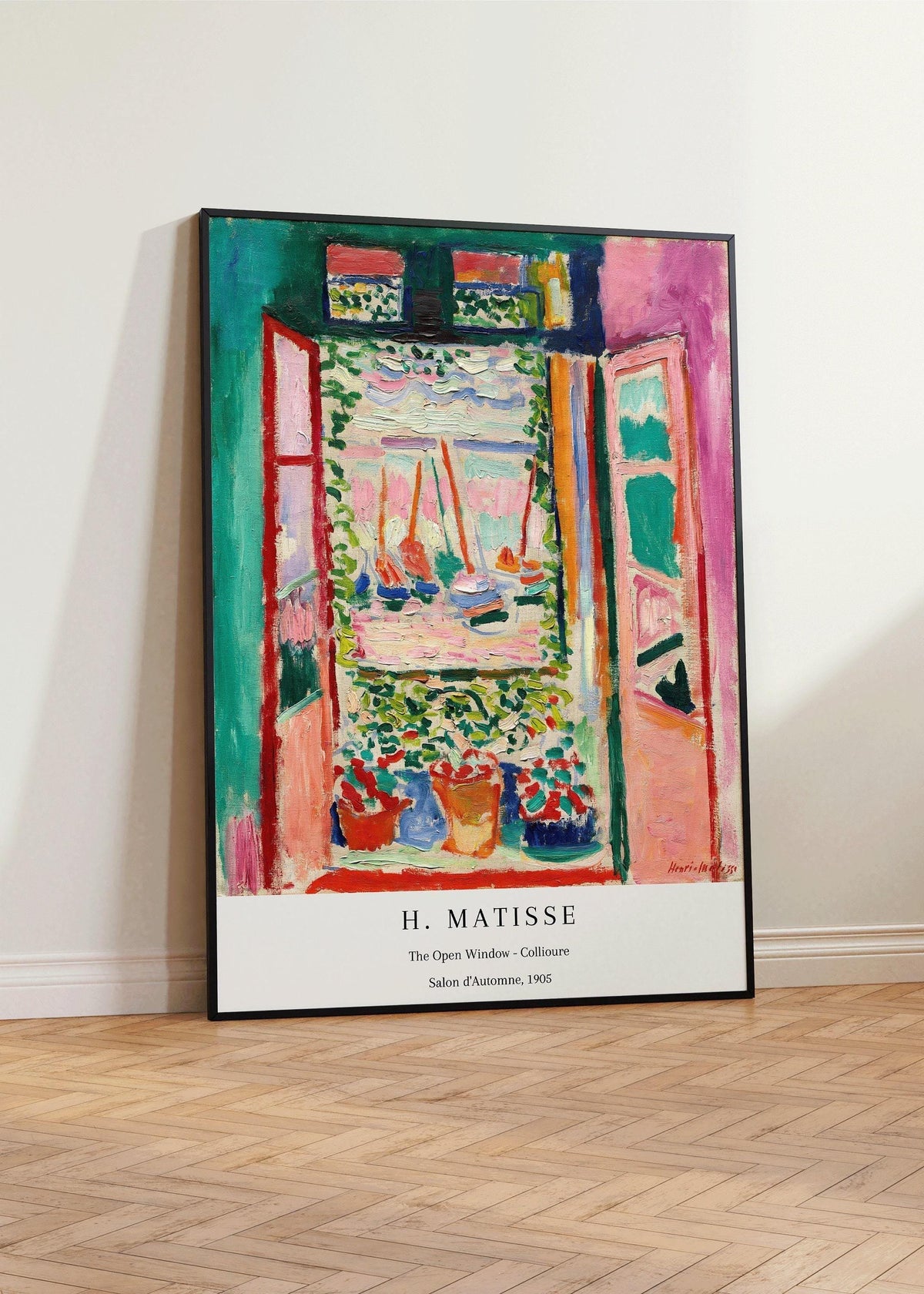 Henri Matisse - Fenêtre ouverte, Collioure | Tableau célèbre (disponible encadré à la main ou sans cadre)