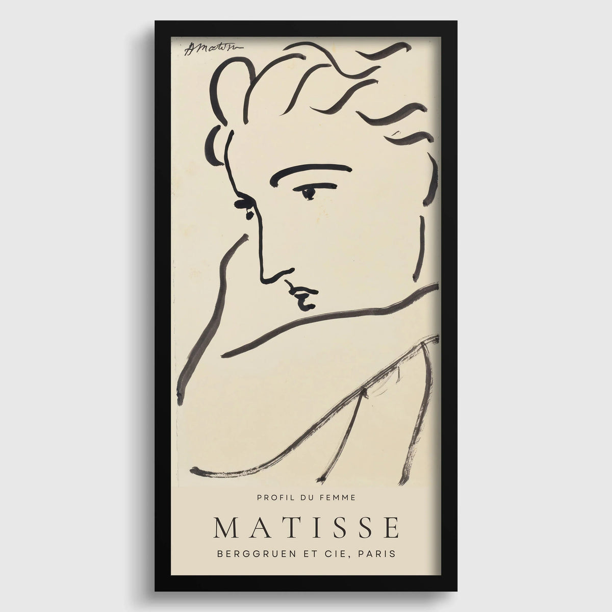 Henri Matisse Woman Profile Sketch Tall Art Print (2x1)