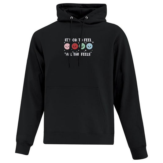 Sweat à capuche brodé "Feel all the Feels"