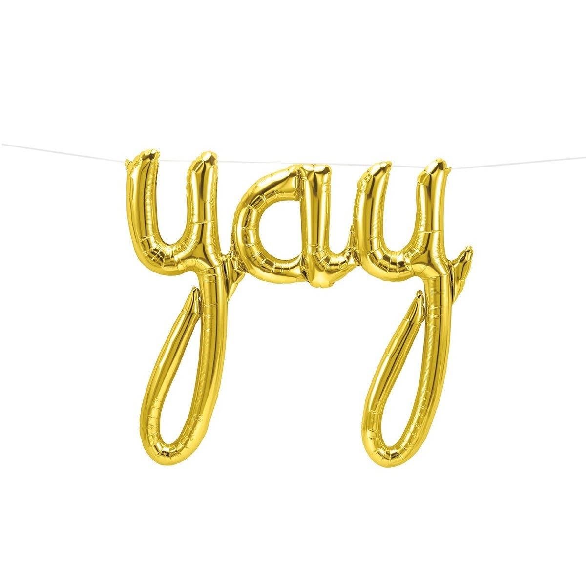 YAY Gold Foil Balloon