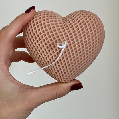 Braided Hearts Soy Wax Candle: Romantic Home Decor