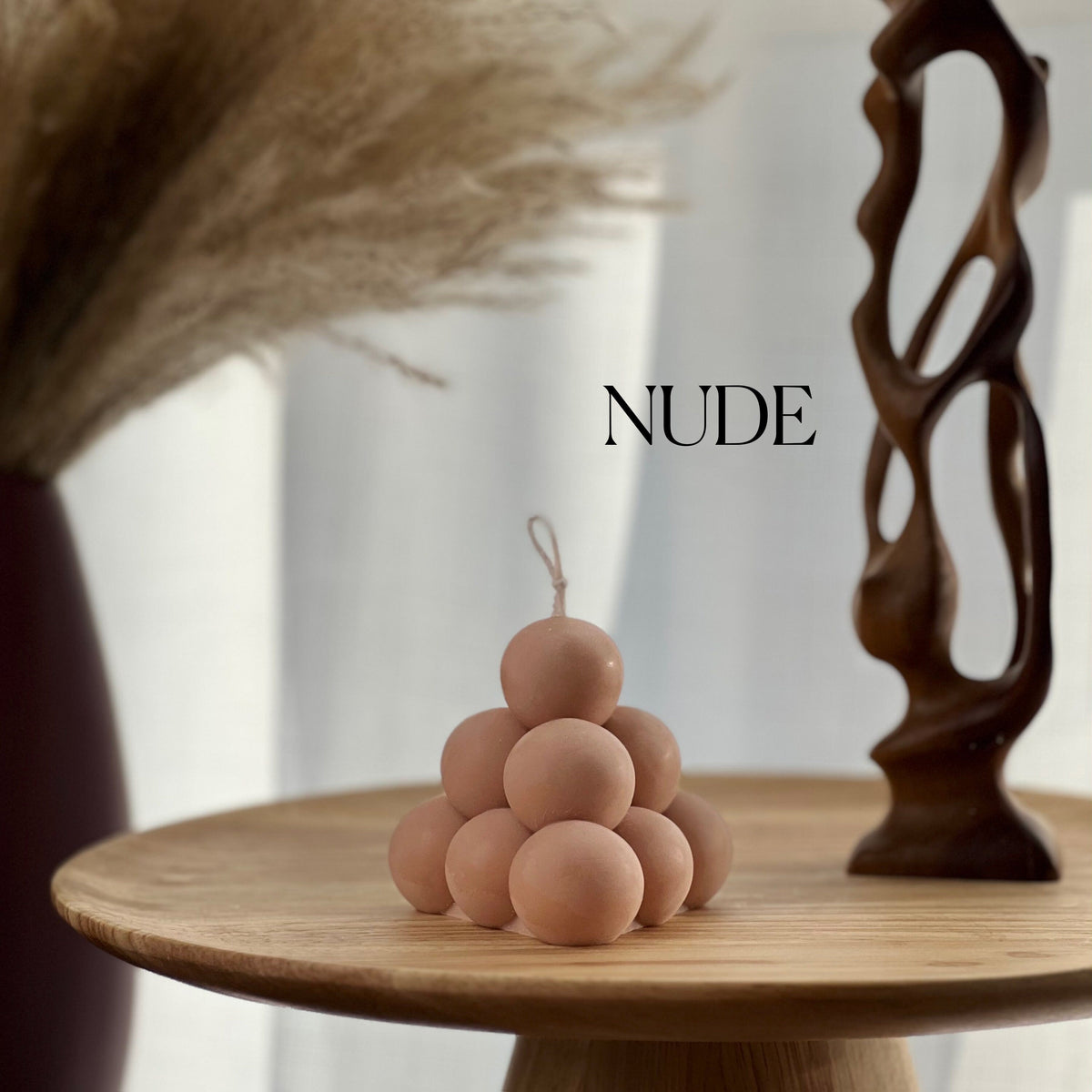 Bougie en Soja Pyramide à Bulles | Décoration d'Intérieur