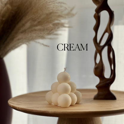 Bougie en Soja Pyramide à Bulles | Décoration d'Intérieur
