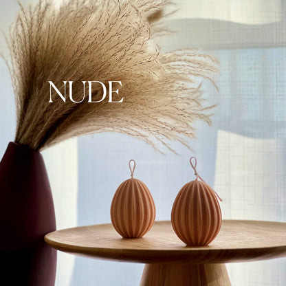 Bougie de Pâques Cannelée : Décoration printanière en cire de soja