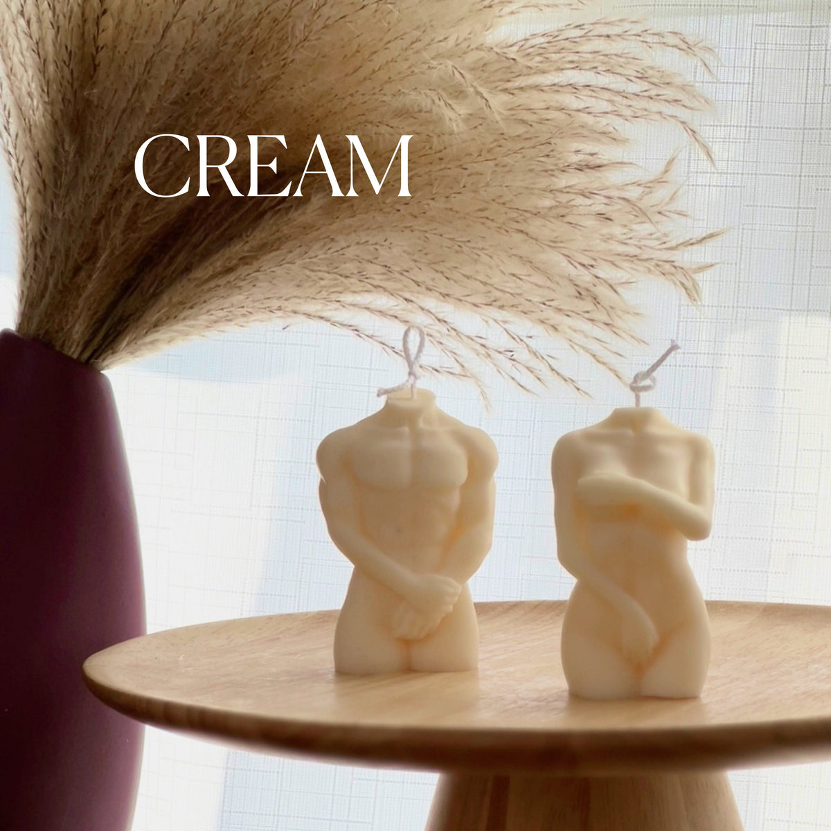 Handmade Soy Body Candle: Sculptural Home Decor