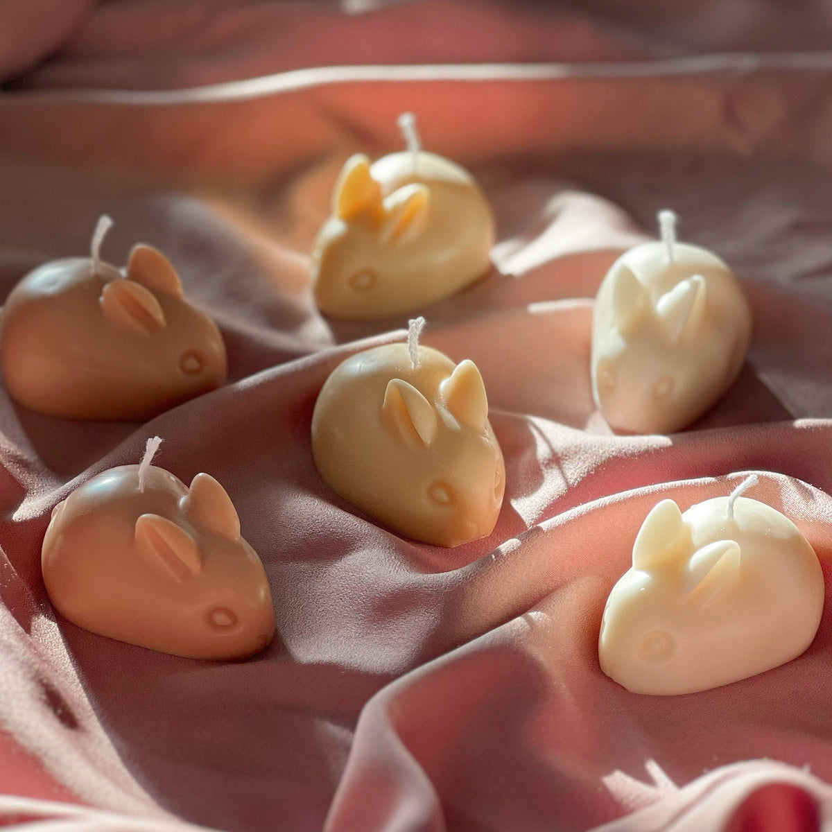 Baby Bunny Soy Candle: Easter Decor, Spring Pastel Rabbit