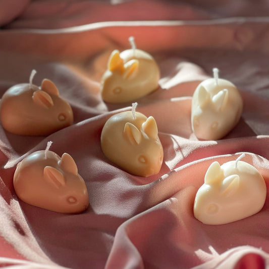 Baby Bunny Soy Candle: Easter Decor, Spring Pastel Rabbit