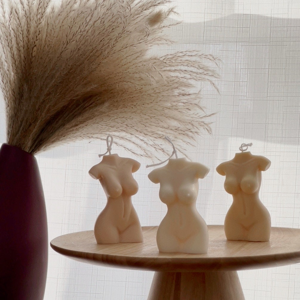 Female Form Soy Wax Candle: Goddess Body Pillar Candle