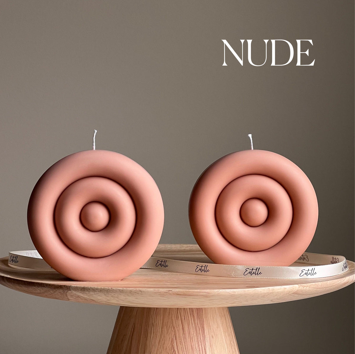 Bougie ronde en soja faite main | Décoration intérieure moderne