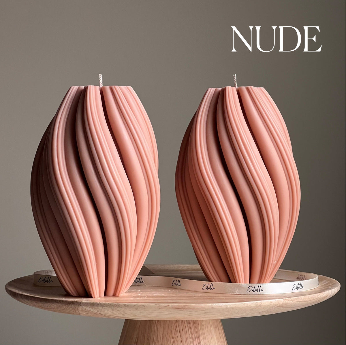 Grande bougie en cire de soja spirale | Décoration d'intérieur moderne