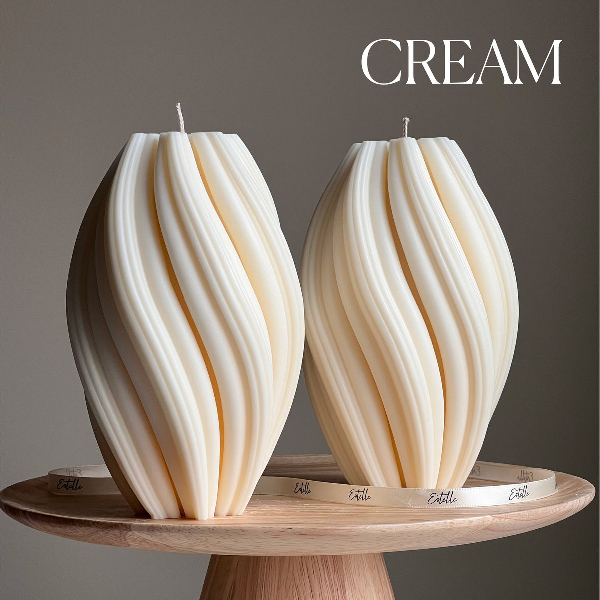 Grande bougie en cire de soja spirale | Décoration d'intérieur moderne