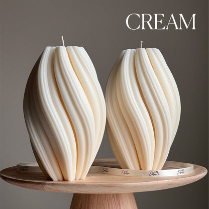 Grande bougie en cire de soja spirale | Décoration d'intérieur moderne
