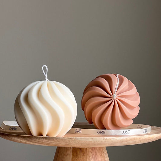 Bougie tourbillon fabriquée à la main | Décoration tendance