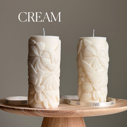 Colibri Soy Pillar Candle: Sculptural Home Decor