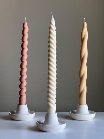 Bougeoir rond en jésonite : Décoration de table minimaliste