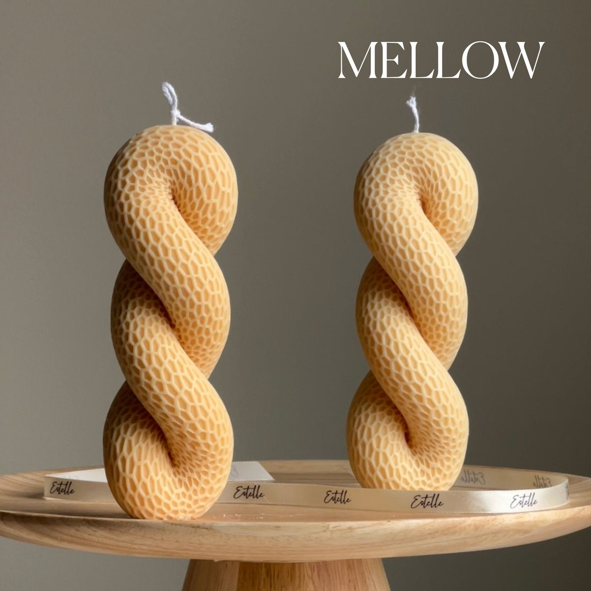Bougie pilier en cire de soja Snail Tail : Décoration sculpturale pour la maison