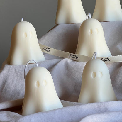 Handmade Halloween Ghost Candle | Sculptural Soy Wax Home Decor