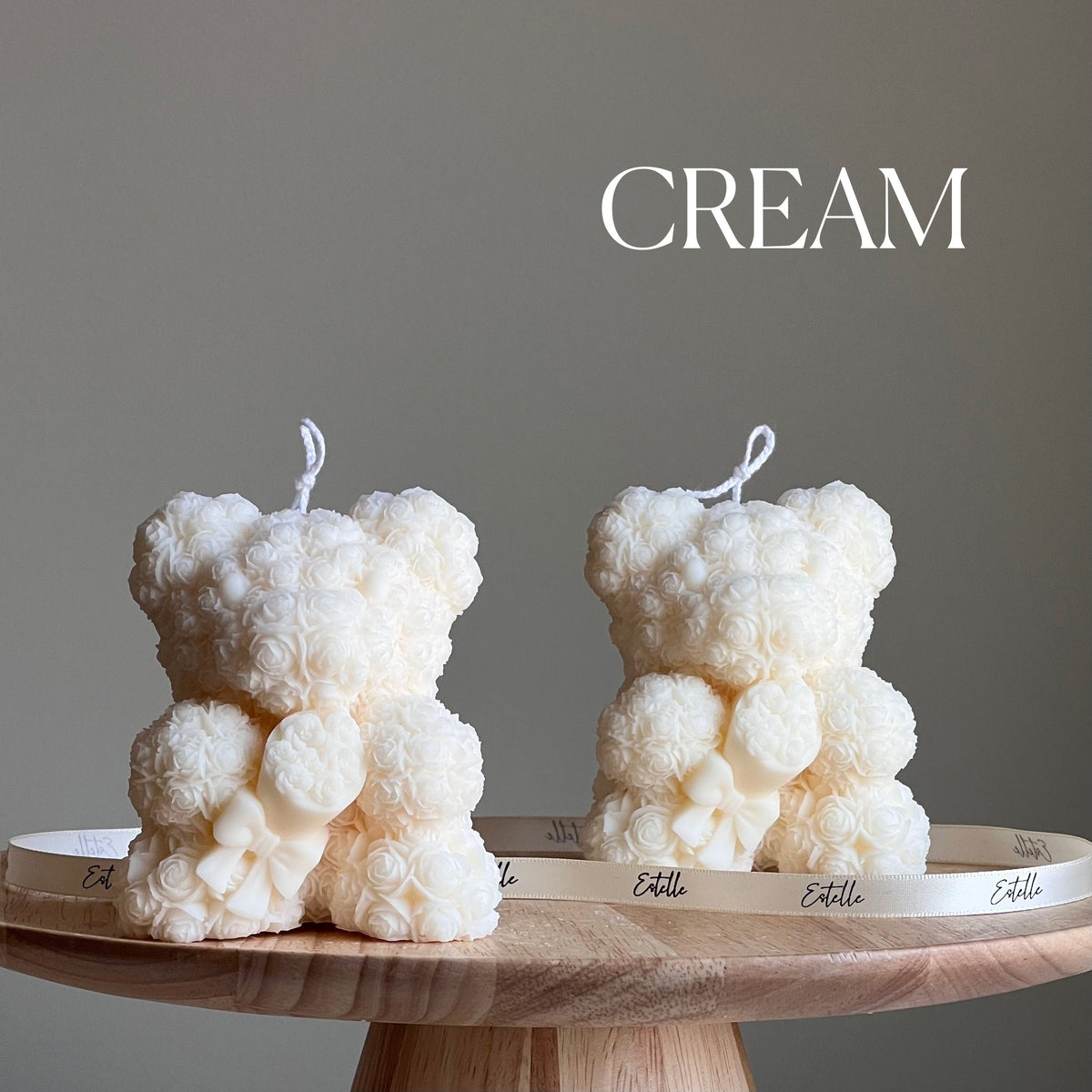 Bougie ours en peluche en cire de soja : Bougie bouquet sculpturale