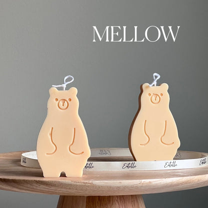 Bougie Ours en Peluche Faite Main en Cire de Soja : Cadeau Décoration Chambre d'Enfant
