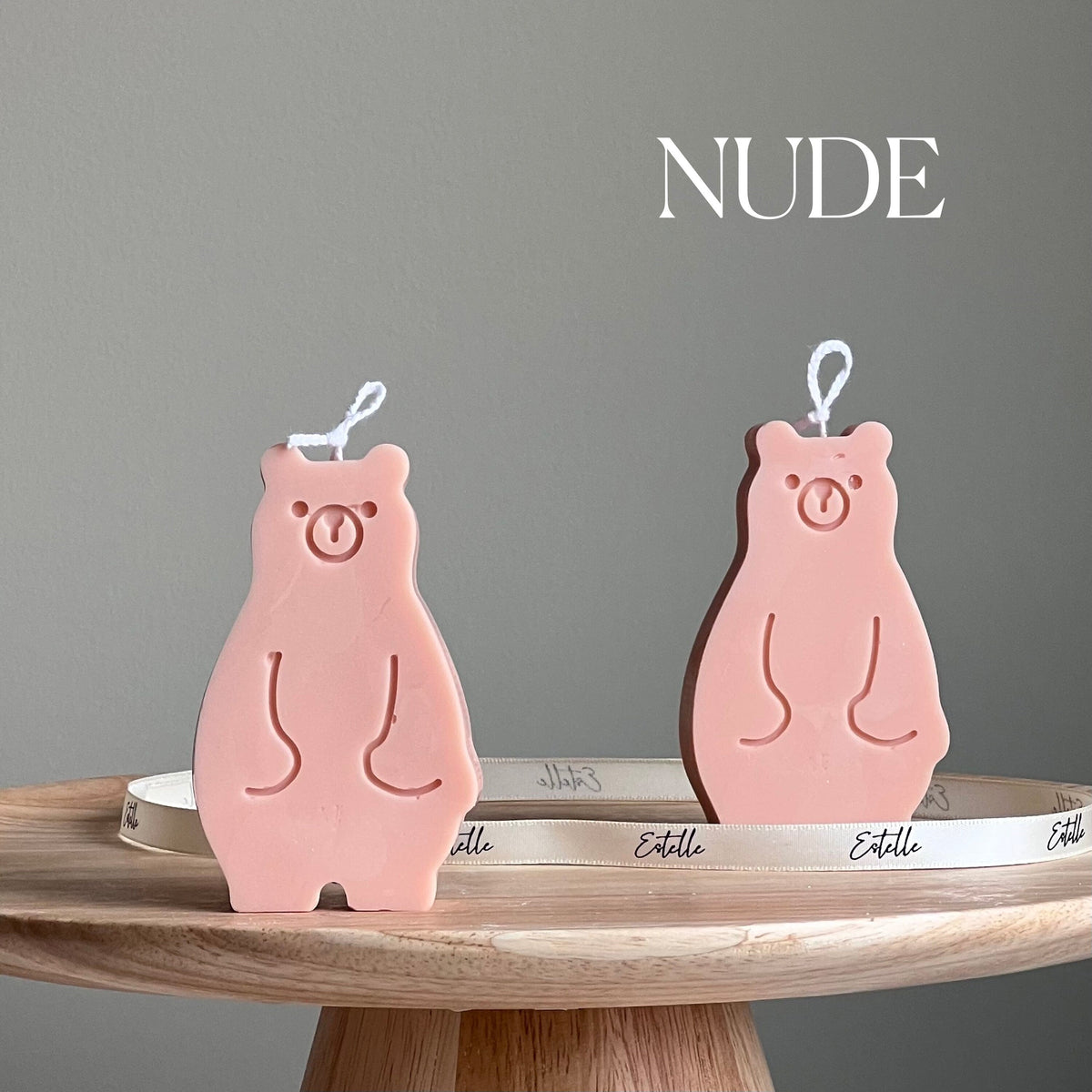 Bougie Ours en Peluche Faite Main en Cire de Soja : Cadeau Décoration Chambre d'Enfant