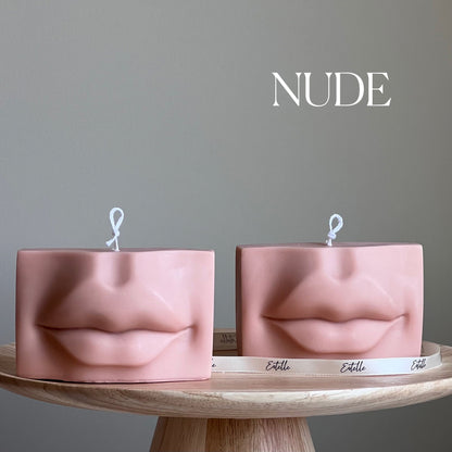 Bougie Lèvres en Cire de Soja | Décoration Maison Faite Main