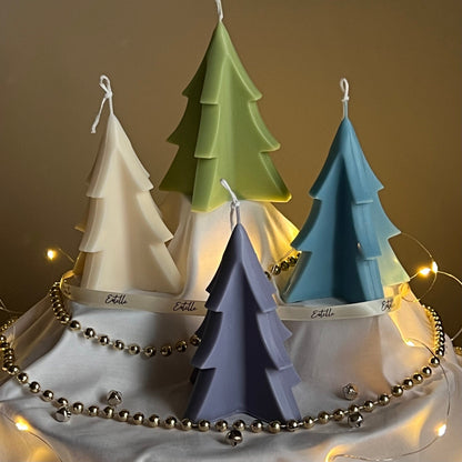 Handmade Christmas Tree Soy Candle: Minimalist Festive Decor