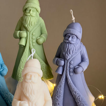 Handmade Santa Claus Soy Candle: Festive Christmas Decor