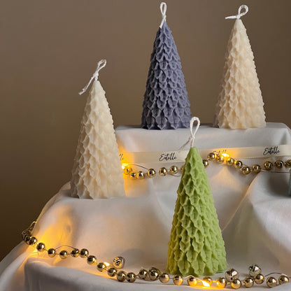Handmade Soy Christmas Tree Candle: Festive Home Decor