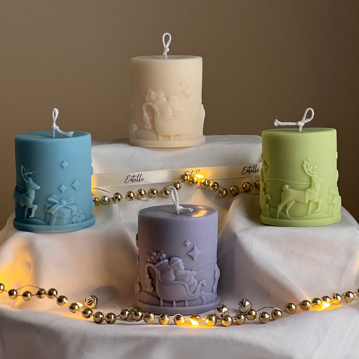 Handmade Santa Claus Soy Candle: Christmas Home Decor