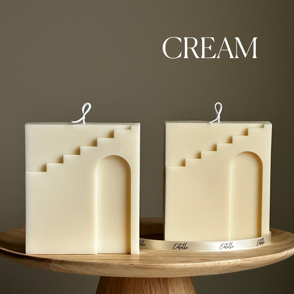 Bougie Arche en Cire de Soja : Bougie Décorative Faite Main Sans Parfum