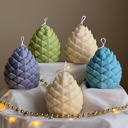Handmade Pine Cone Soy Candle: Christmas Home Decor