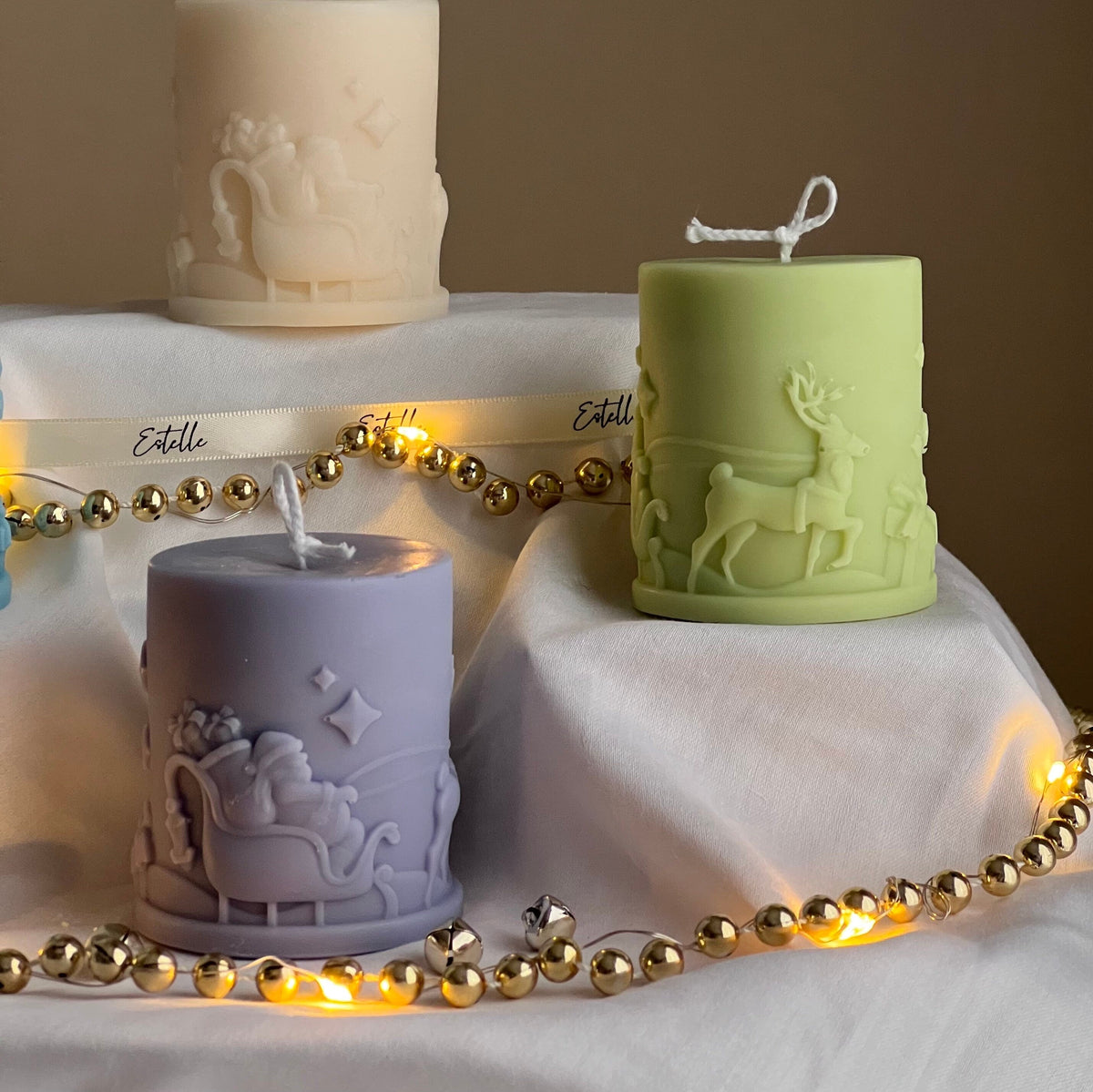 Handmade Santa Claus Soy Candle: Christmas Home Decor