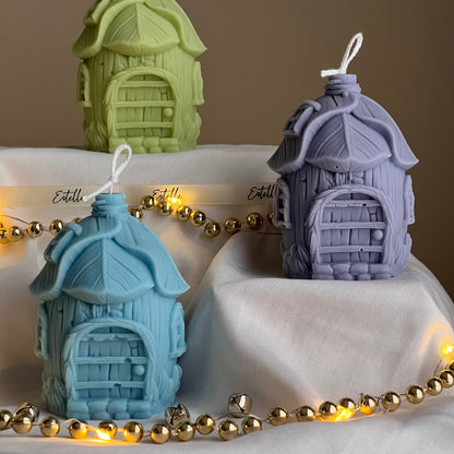 Leaf House Soy Candle: Handmade Christmas Decor Gift