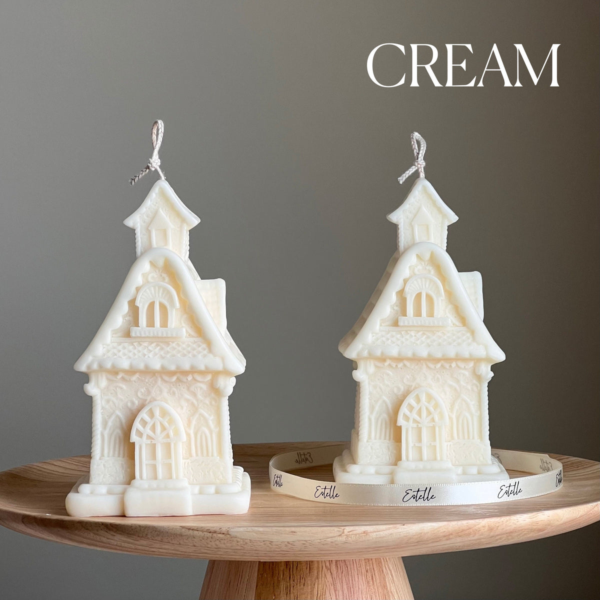Grande Bougie Maison : Bougie sculpturale en cire de soja coulée à la main