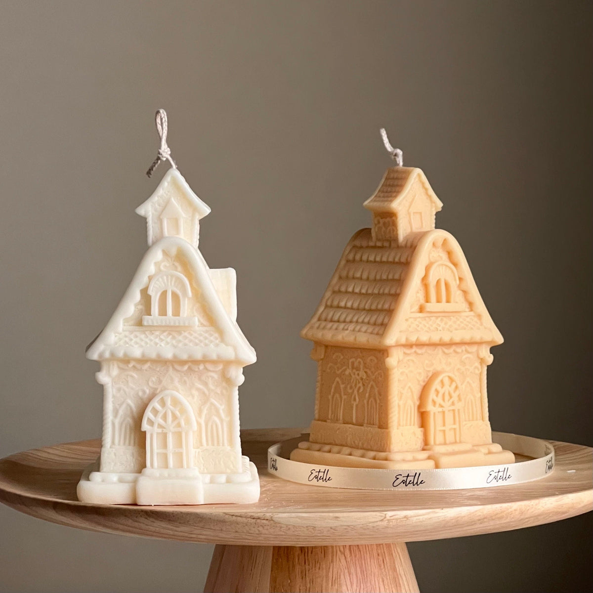 Grande Bougie Maison : Bougie sculpturale en cire de soja coulée à la main