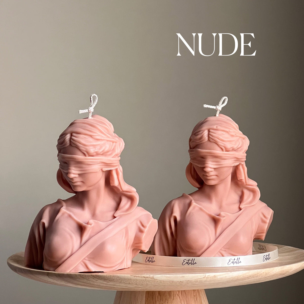 Blind Justice Soy Wax Candle: Woman Bust Statue Candle