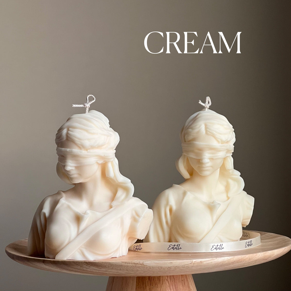 Blind Justice Soy Wax Candle: Woman Bust Statue Candle