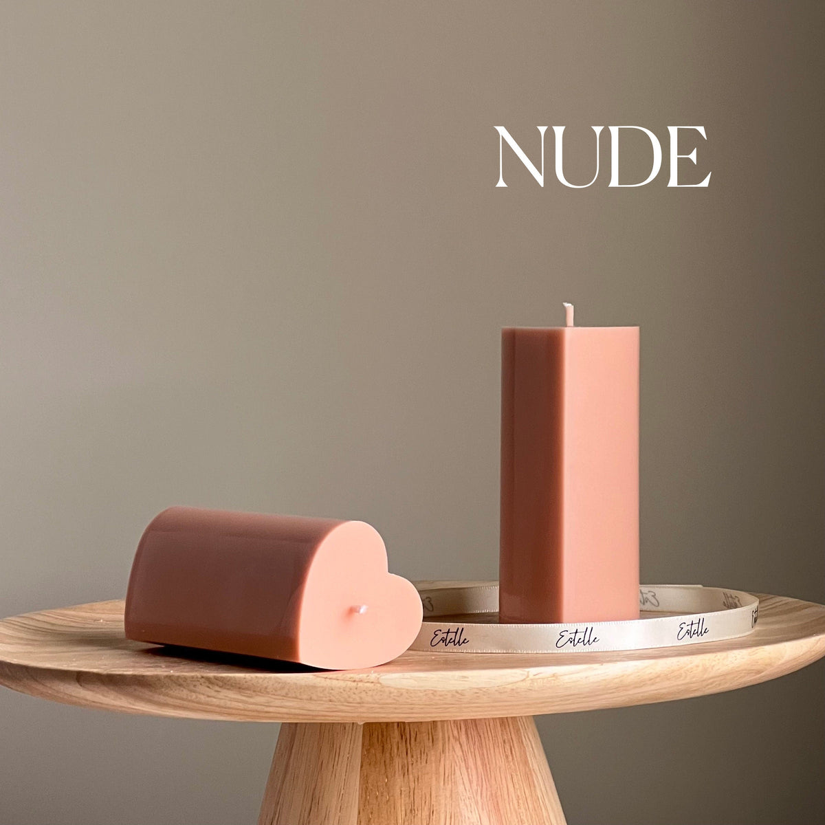 Heart Soy Pillar Candle | Sculptural Home Decor