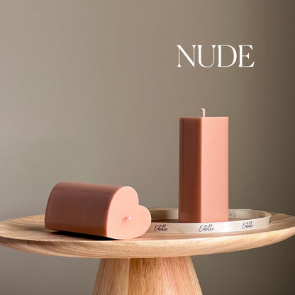 Heart Soy Pillar Candle | Sculptural Home Decor