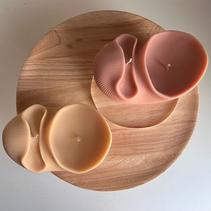 Large Seashell Soy Wax Candle | Unique Clam Shell Decor