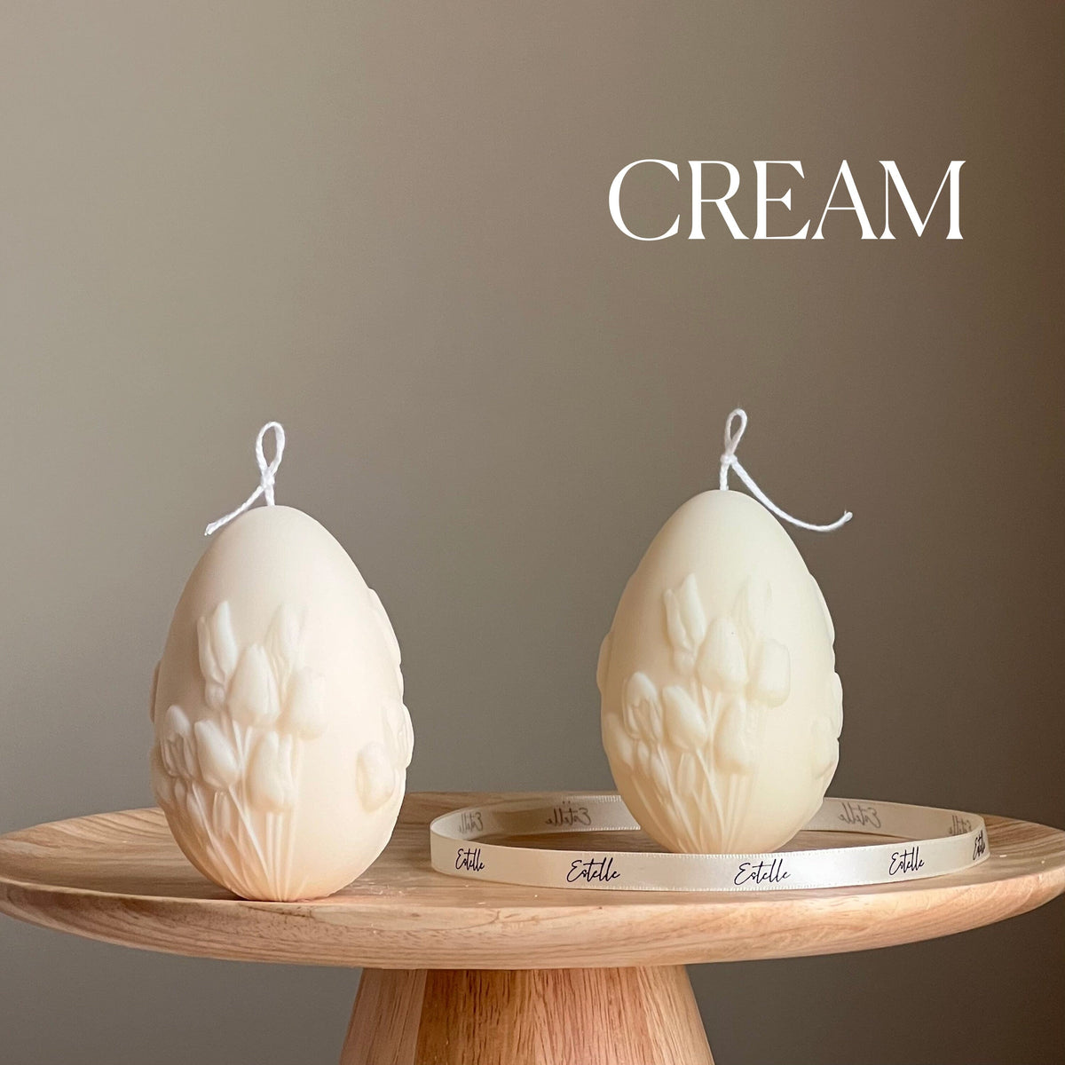 Easter Egg Tulip Soy Candle: Handmade Spring Decor