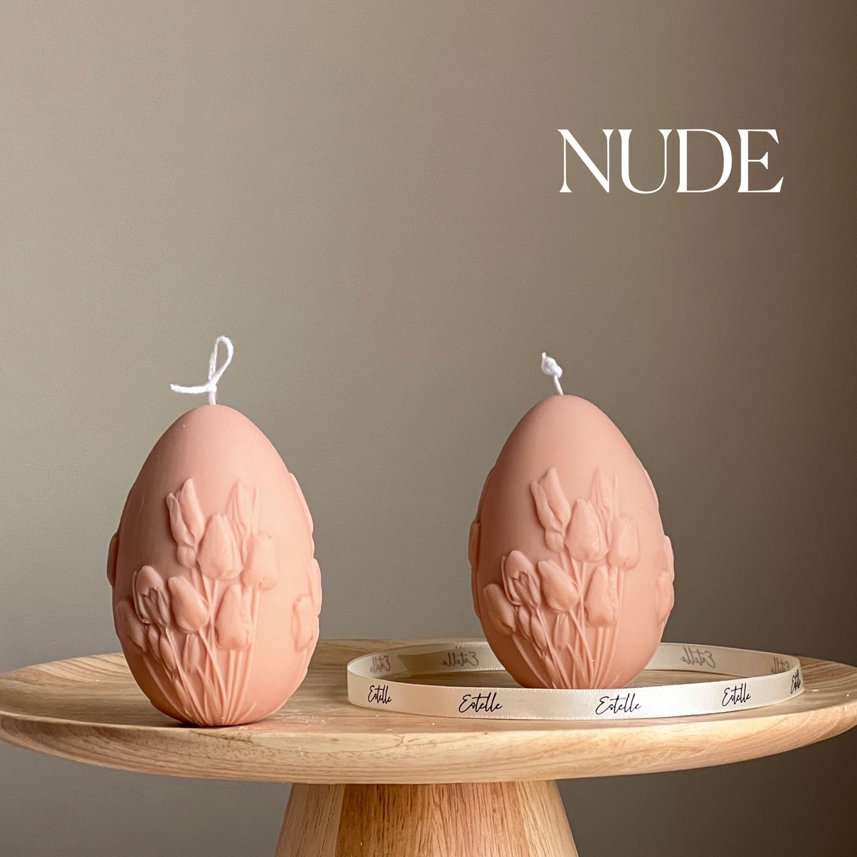 Easter Egg Tulip Soy Candle: Handmade Spring Decor