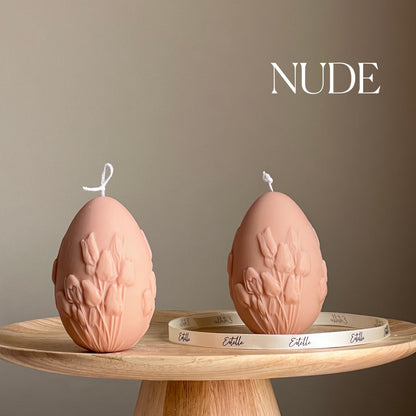 Easter Egg Tulip Soy Candle: Handmade Spring Decor