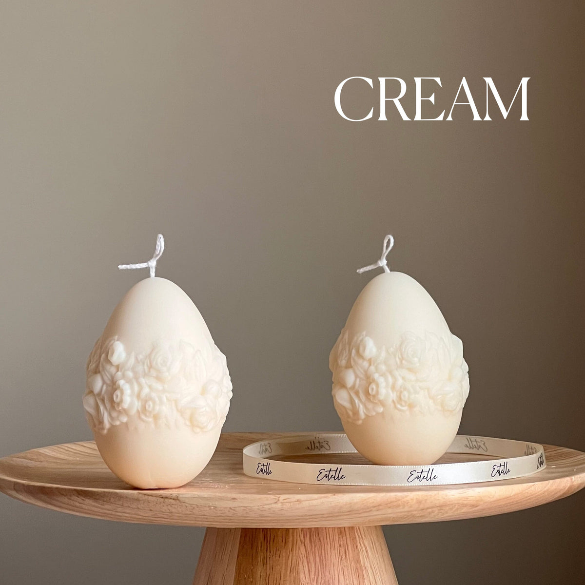 Easter Egg Rose Candle: Handmade Soy Wax Spring Decor