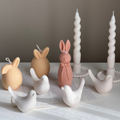 Handmade Stone Bird Spring Decor: Jesmonite Scandinavian Gift